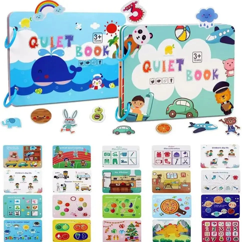 Yeahbo Busy Book for Kids &ndash; Montessori Learning Toy 2in1