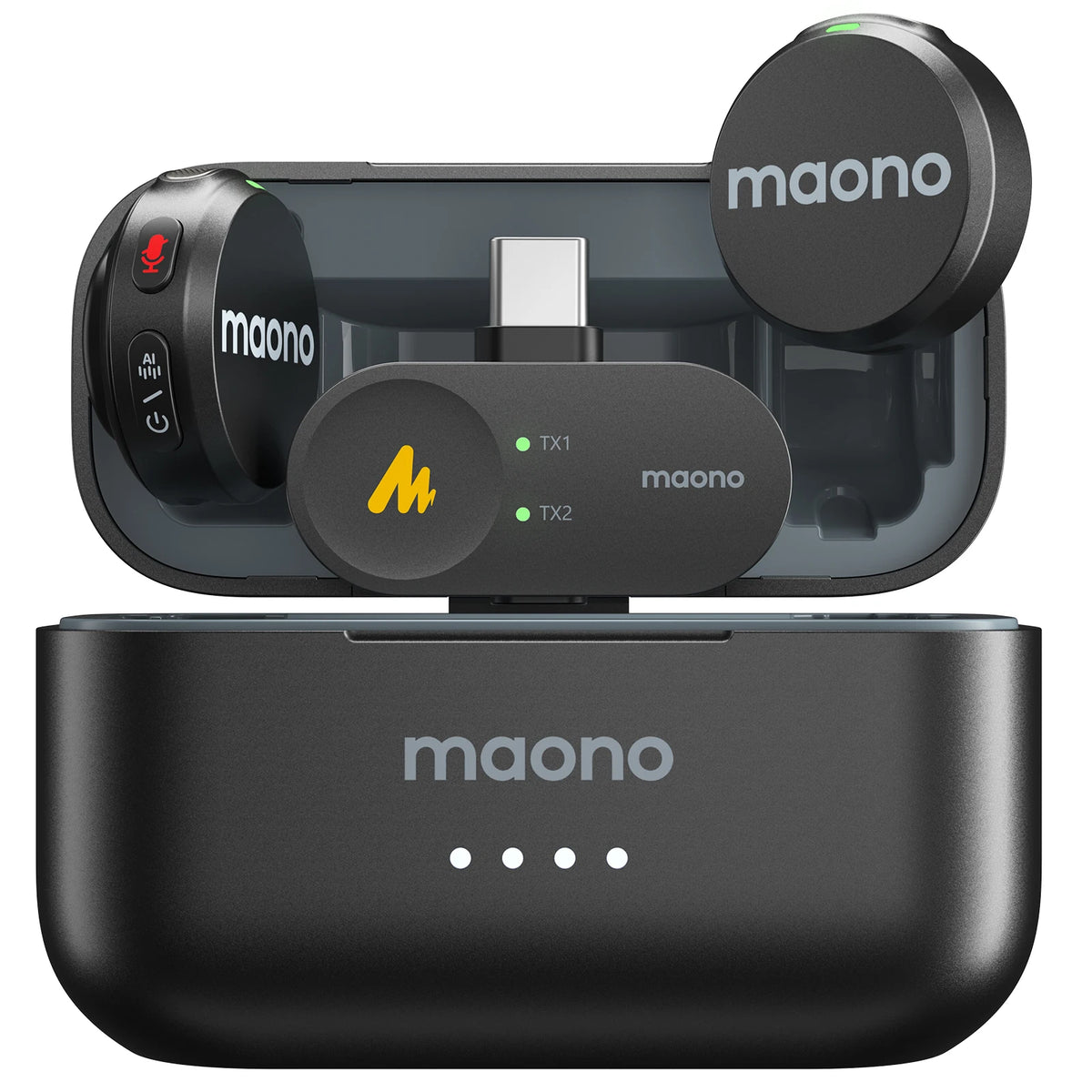 MAONO ピンマイク-ワイヤレスマイク 充電ケース WAVE T5 Microfone Sem Fio Maono Wave T5 – InterCyprus Trading Ltd