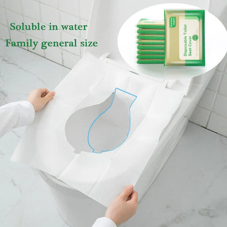 50pcs Non-Woven Disposable Toilet Seat Covers