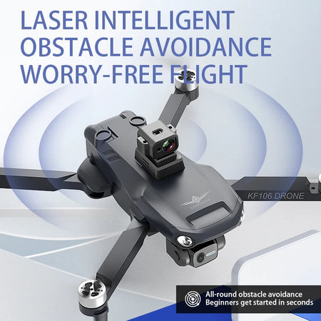 Professional KF106 DRONE - 3-Axis Gimbal 1080p Camera