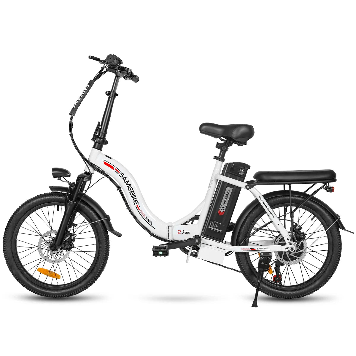 Samebike CY20 Folding Electric Bike &ndash; Removable Battery White / Poland