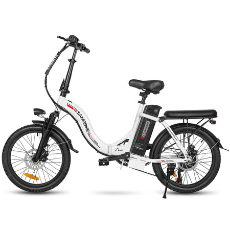 Samebike CY20 Folding Electric Bike &ndash; Removable Battery White / Poland
