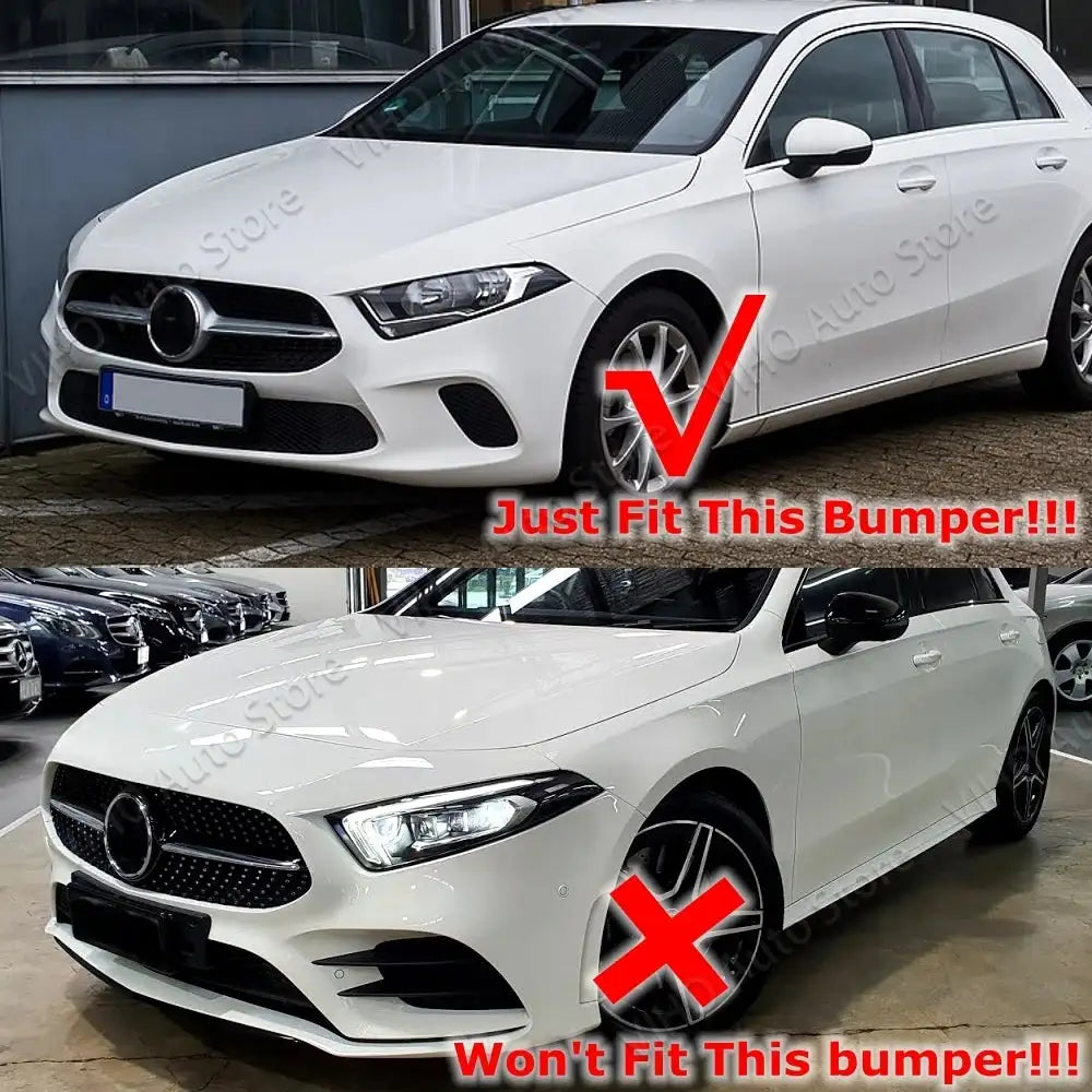 Mercedes A Class Bumper Lip Splitter Diffuser Guard ABS