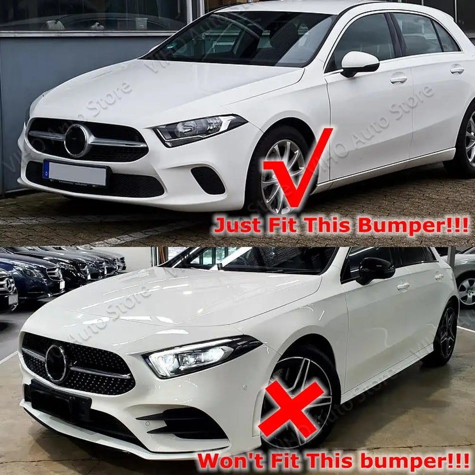 Mercedes A Class Bumper Lip Splitter Diffuser Guard ABS