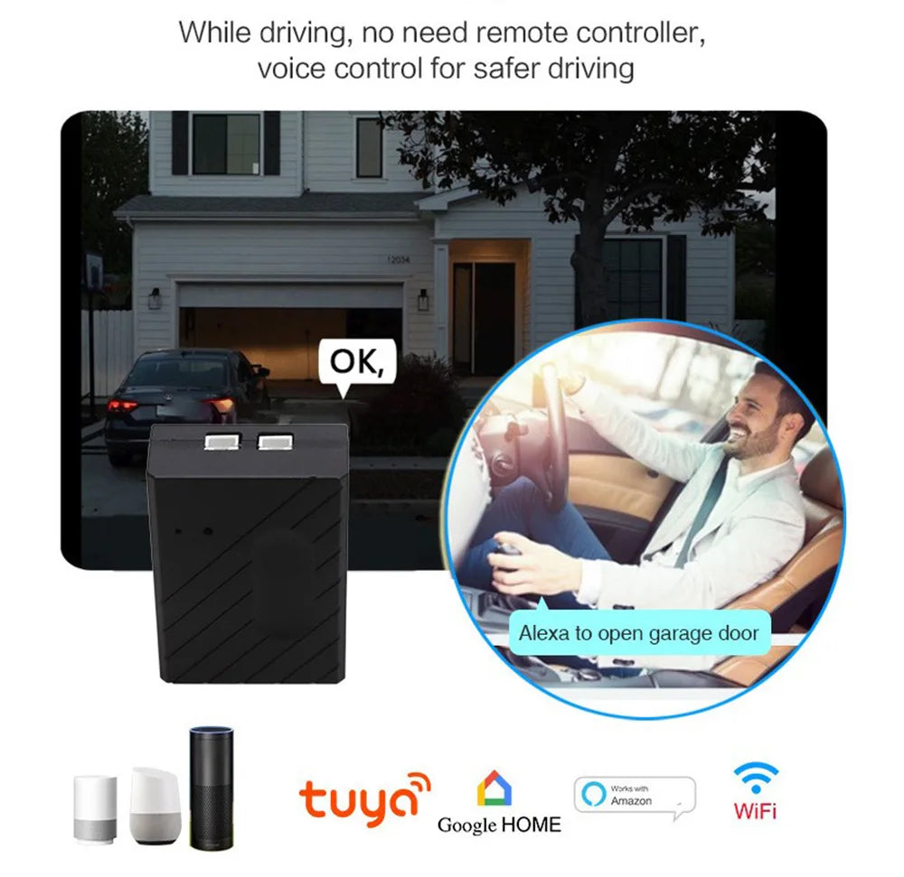 WiFi Garage Door Controller with Alexa &amp; Google Home Compatibility