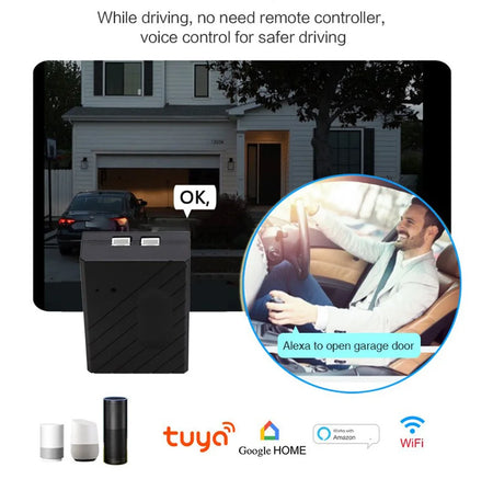 WiFi Garage Door Controller with Alexa &amp; Google Home Compatibility