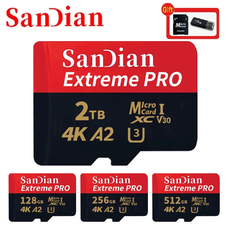 Micro TF SD Card 512GB &ndash; High Speed Class 10 U3 4K Performance 1T