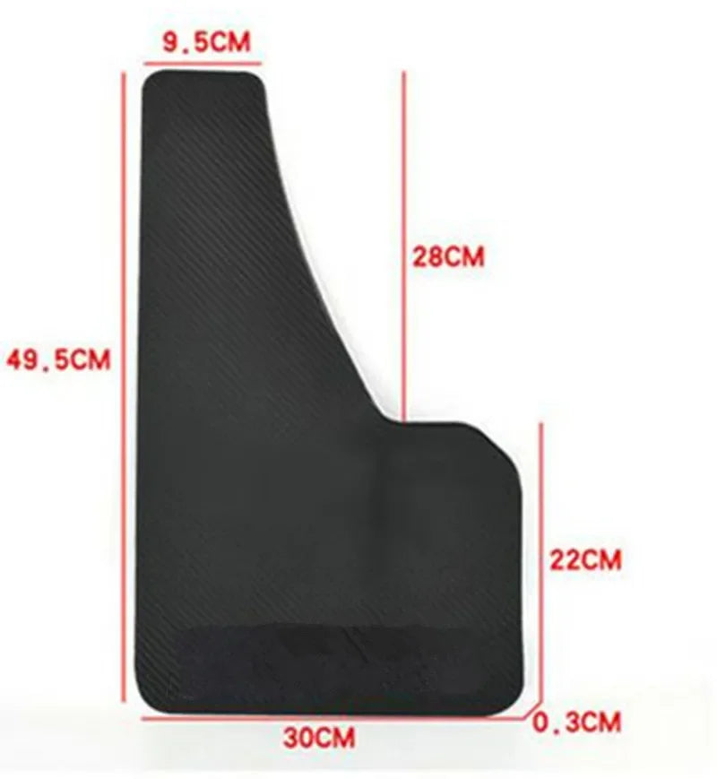 2Pc Black Carbon Fiber Plaid Car Fenders &ndash; Anti Splash L-dangniban
