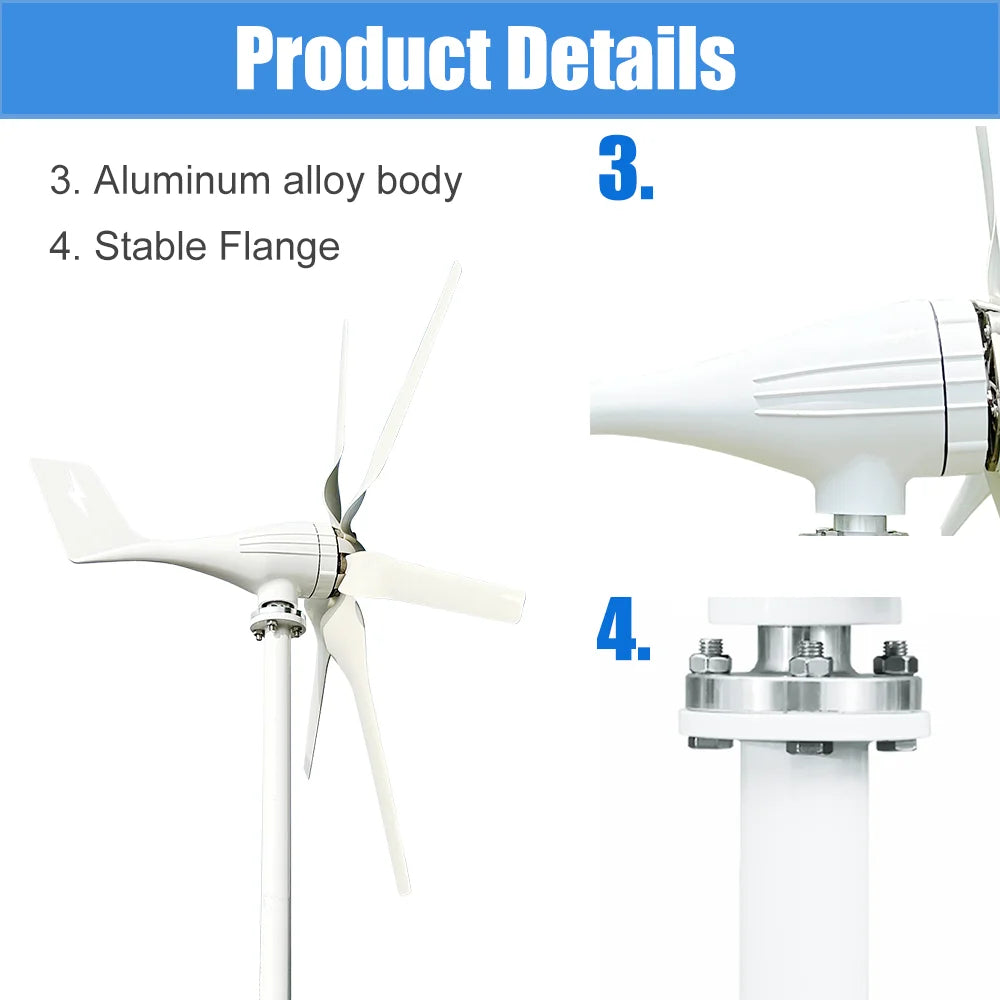 2000W/3000W Wind Turbine Generator Power Supply System Kit
