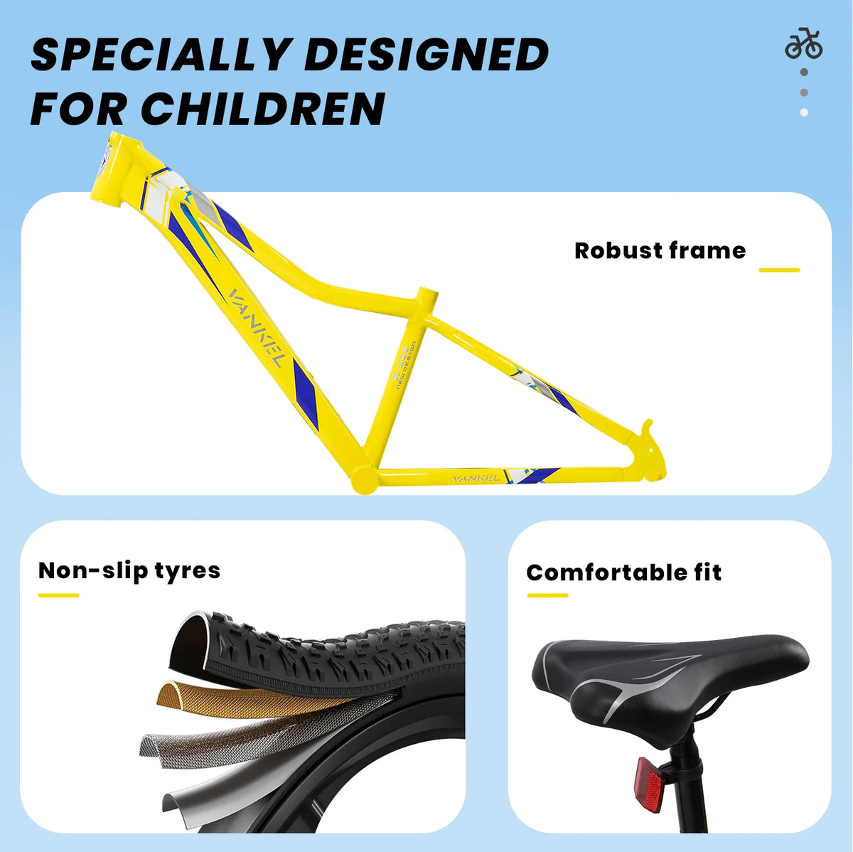 Vankel 24-Inch Kids Mountain Bike 6-Speed - Disc Brakes