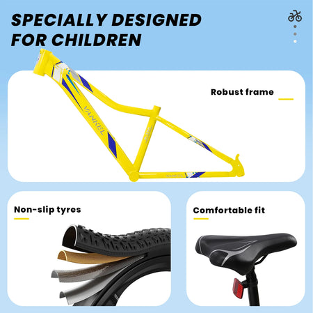 Vankel 24-Inch Kids Mountain Bike 6-Speed - Disc Brakes