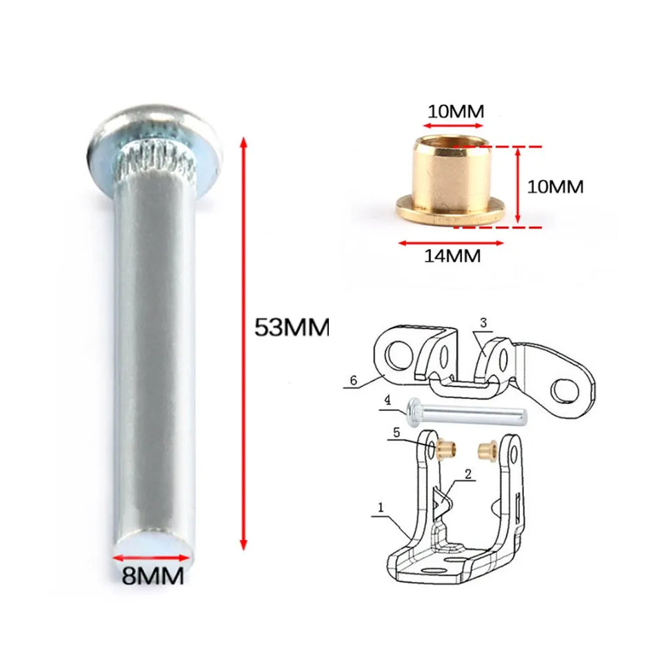 Nissan Navarra D22 Dörrgångjärnspinnar och Bushingsats Tillverkad av Järn och Koppar