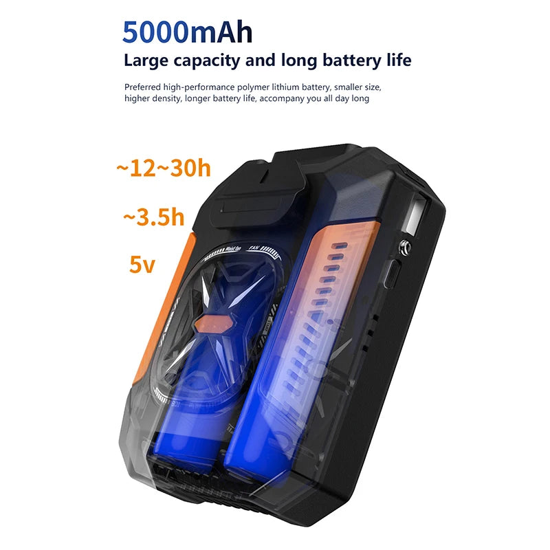Xiaomi USB Mobile Waist Fan &ndash; 5000mAh High Wind Cooling