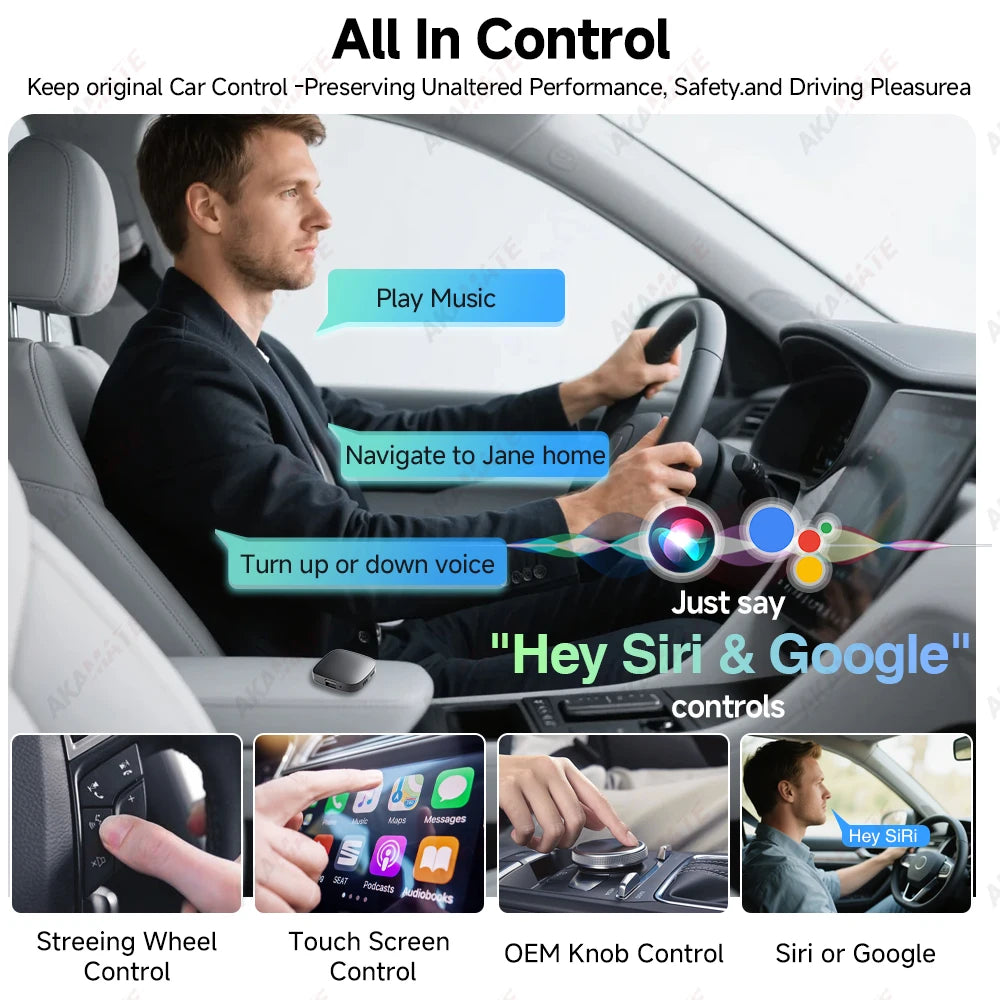 Android Smart 3in1 AI Box 2GB 32GB - Wireless CarPlay