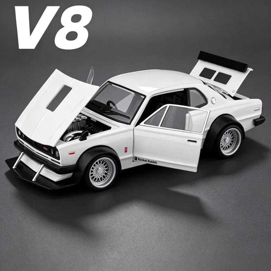 1:22 Diecast V8 GTR Supercar Speelgoed met Voorwielbesturing
