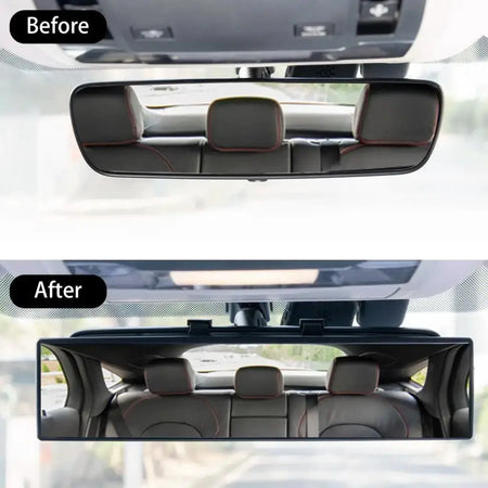Universal Car Rear Mirror Wide-angle Rearview Mirror Auto Wide Convex Curve Interior Clip On Rear View Mirror 300mm 270mm by InterCyprus Trading Ltd
