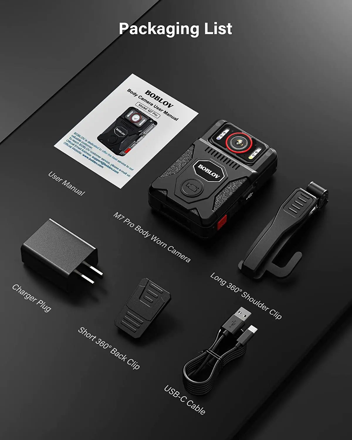 BOBLOV M7 Pro &ndash; 4K High-Resolution Video Recording