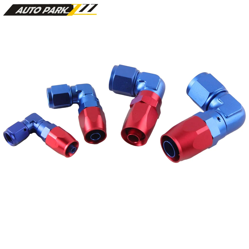 Aluminum AN4 90 Degree Swivel Hose End Fitting for Fuel Line