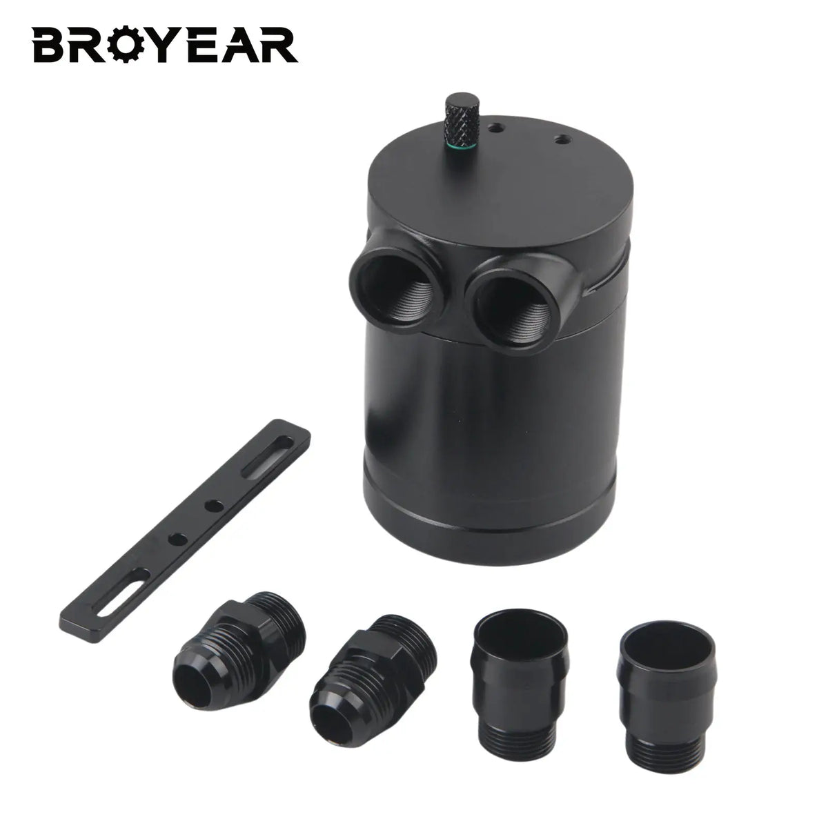 Universal Aluminum Oil Catch Tank With AN10 Threads For Car Engines by InterCyprus Trading Ltd