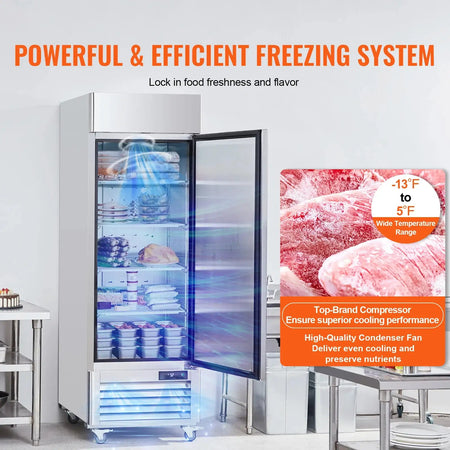 1252L Upright Freezer 2 Doors Auto Defrost