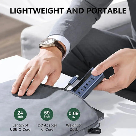 Minisopuru USB C Hub 7 In 1 For MacBook Pro iPad 10Gbps