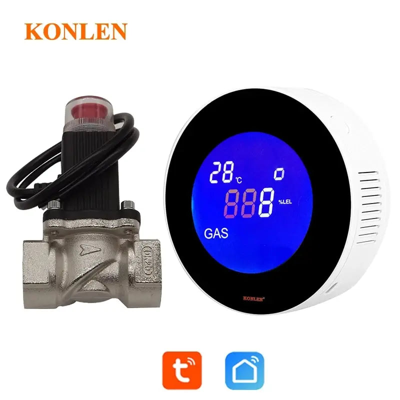 Tuya Gas Leak Detector With Solenoid Valve &ndash; Methane Alarm