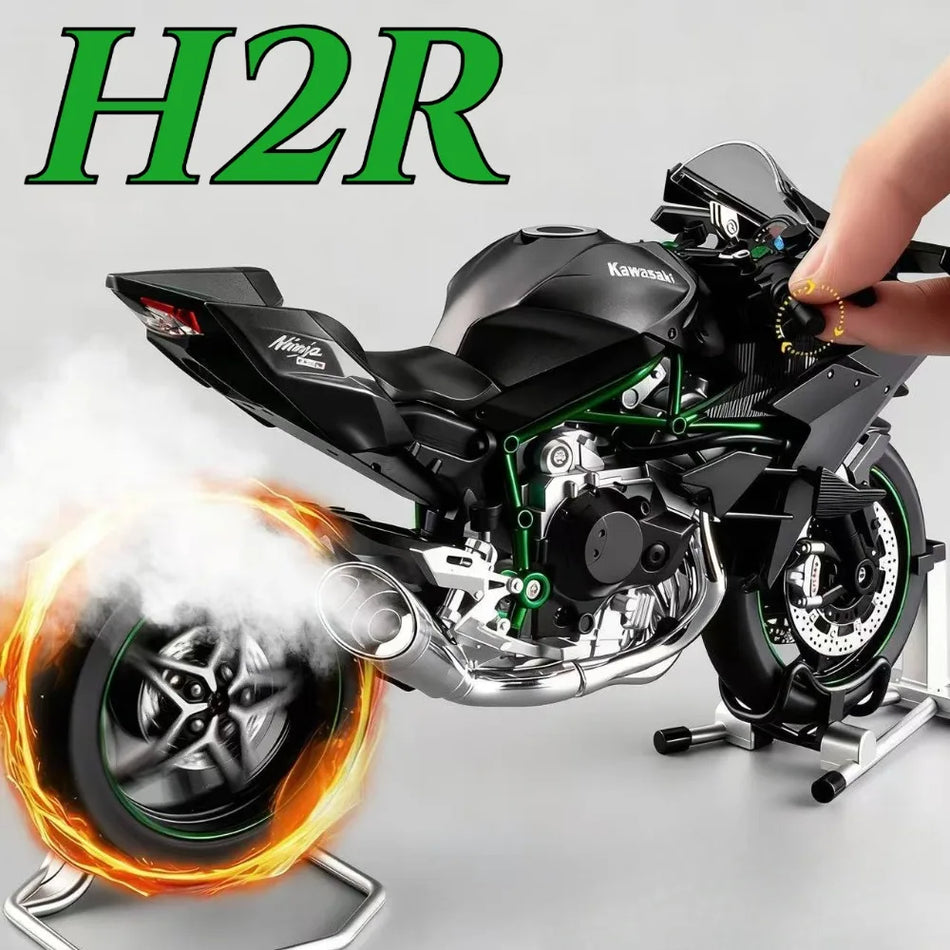 Modelo de motocicleta H2R a escala 1:9, coche de juguete con carrocería de aleación para MAKEDA H2R.