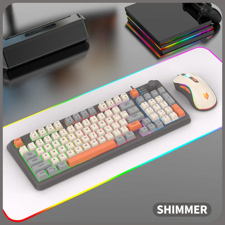 K-Snake K820 USB Wired Game Keyboard Mouse Set &ndash; Illuminated K820 Shimmer