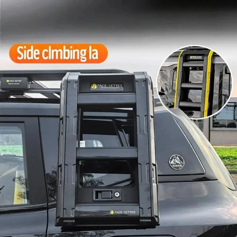 Estensione scala portapacchi tetto Jetour T1, portapacchi in lega di alluminio con accesso con una mano