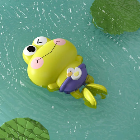 Floating Clockwork Frog Bath Toys for Kids - Fun Swimming Toy for Ages 3-6 light green