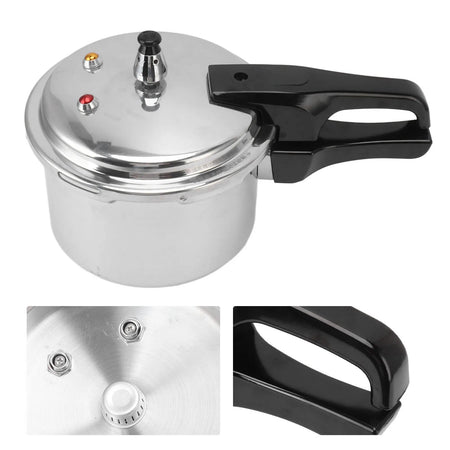 Aluminium Alloy Pressure Cooker 3L - Compact For Gas Stove