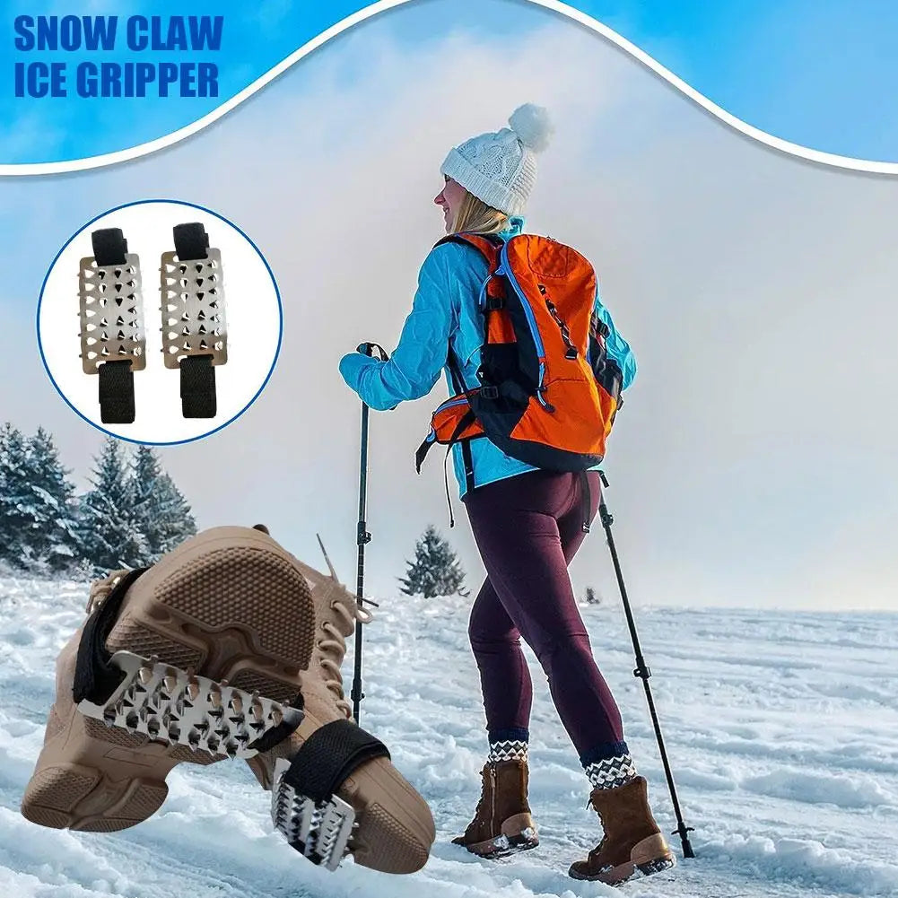 Claw Ice Gripper &ndash; Steel 26-Tooth Crampons for Traction