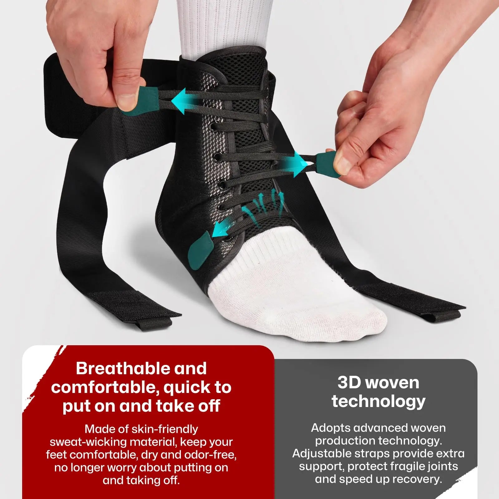 Ankle Brace Support for Sprained Ankle Wrap, Plantar Fasciitis Relief and Achilles Tendonitis Wrap, Foot Brace Ankle Stabilizer