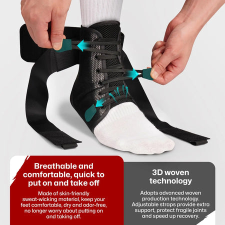 Ankle Brace Support for Sprained Ankle Wrap, Plantar Fasciitis Relief and Achilles Tendonitis Wrap, Foot Brace Ankle Stabilizer