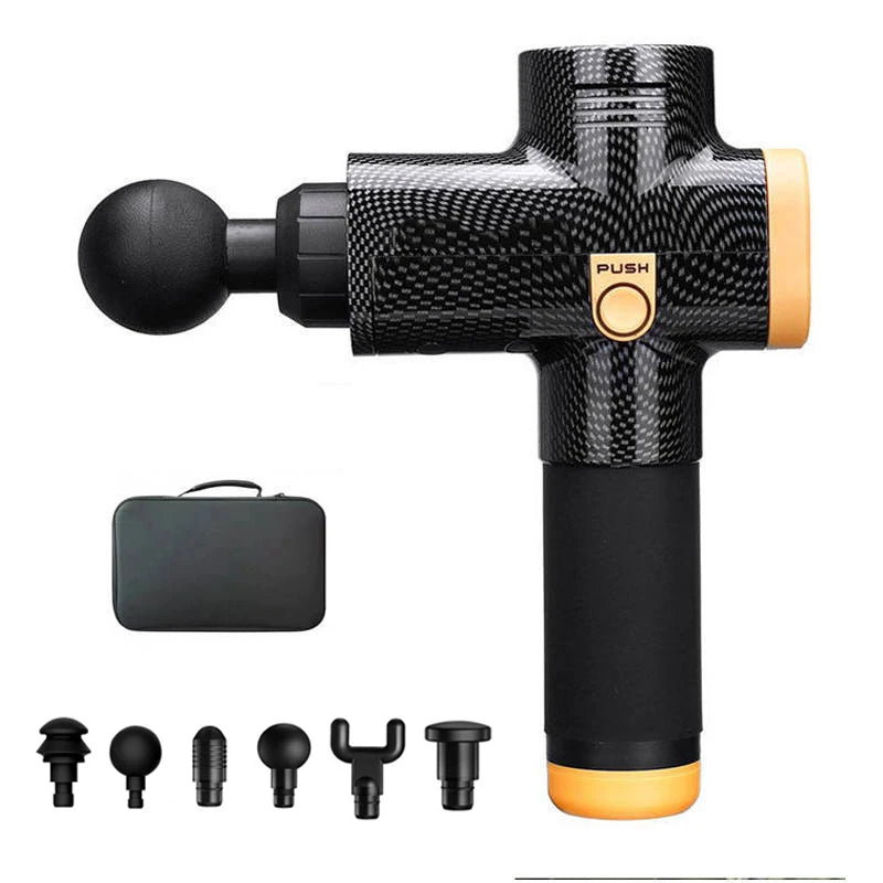 Phoenix A2 Massage Gun &ndash; Four Speed Deep Tissue Massager yellow / EU Plug