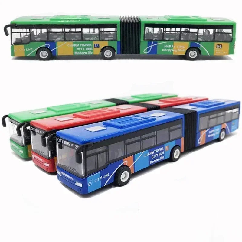 1/64 Alloy City Bus Diecast &ndash; Double Bus Pull Back Action