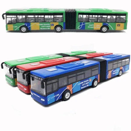 1/64 Alloy City Bus Diecast &ndash; Double Bus Pull Back Action