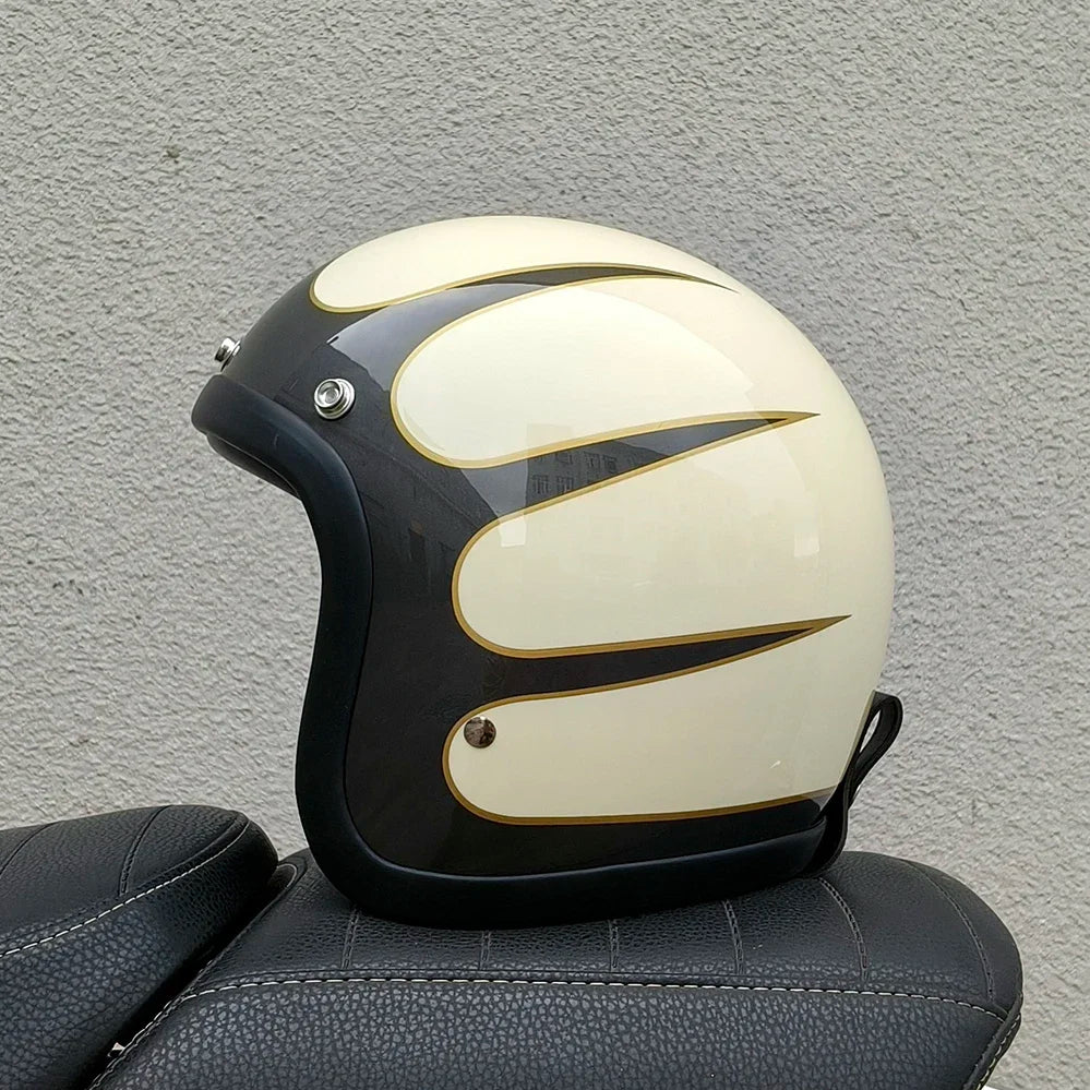 Vintage TT&amp;COCASCOS Cafe Racer 500TX Lightweight Fibreglass Motorcycle Helmet 1 / XL