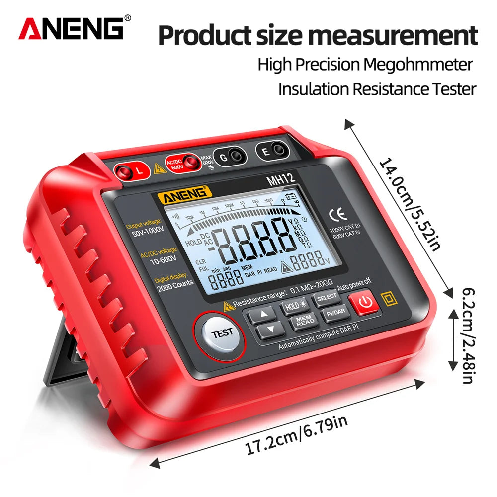 ANENG MH12 Digital Megohmmeter &ndash; Wide Measuring Range