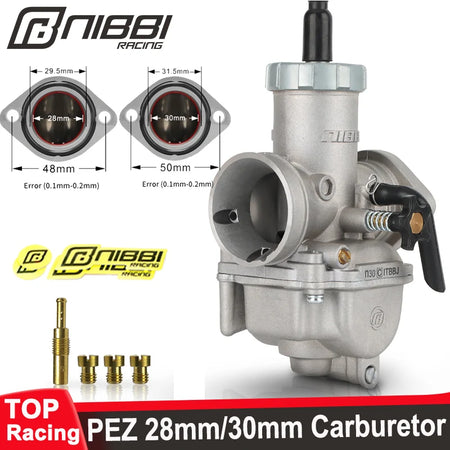 NIBBI PZ 30mm &amp; PEZ 28mm Carburetors for 200cc-300cc GY6 Motorcycles