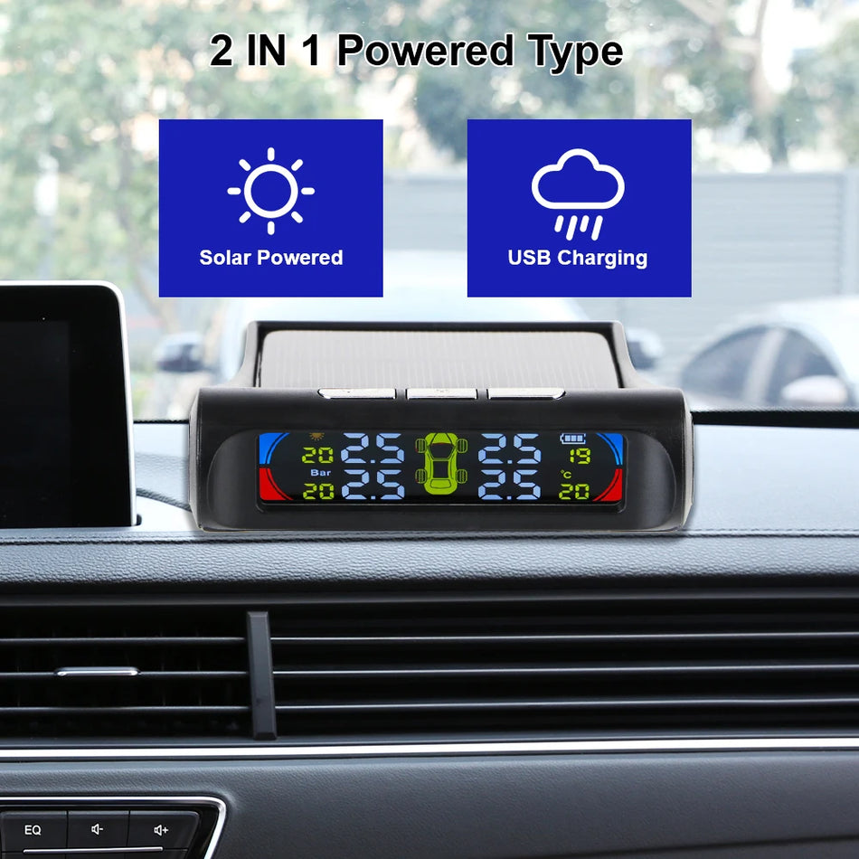 Leepee 30841 TPMS Tire Pressure Monitor With LCD Display Real Time Wireless