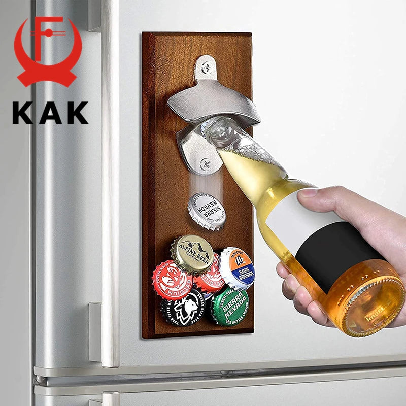Kak Wall Mounted Bottle Opener Bronze Zinc Alloy Corkscrew