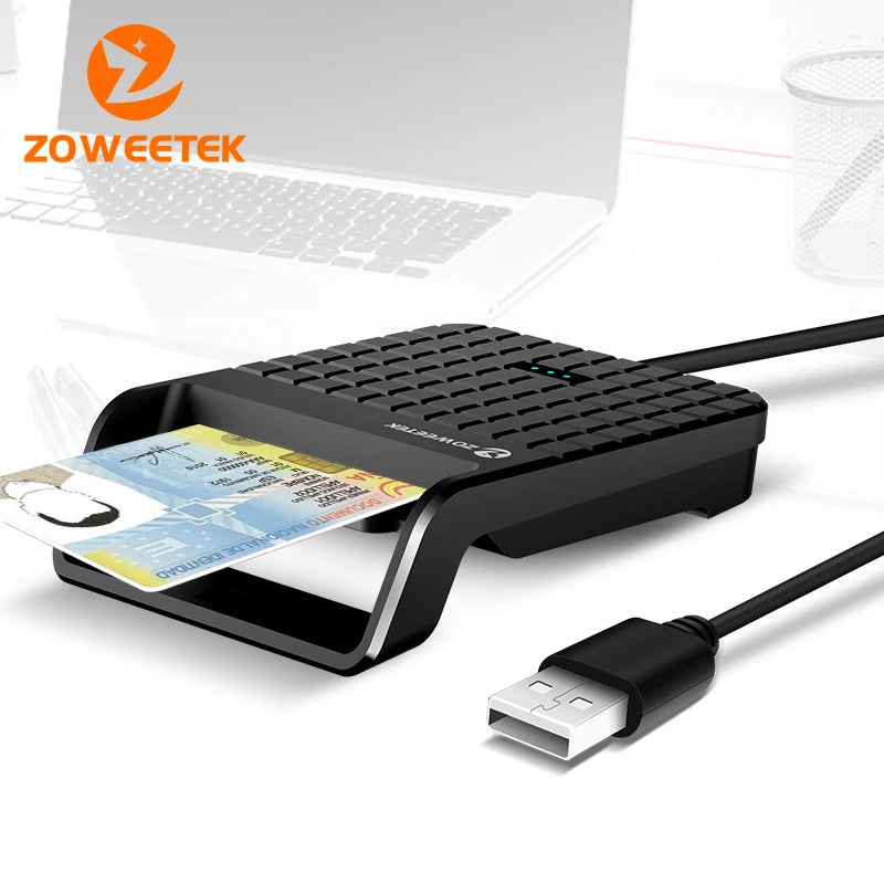 Cititor de carduri inteligente USB cu suport pentru cipuri EMV, DNI și CAC guvernamentale