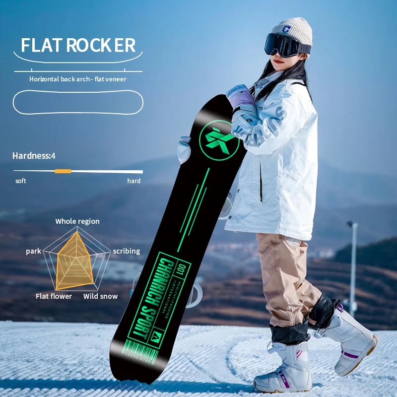 Talerun All Purpose Flat Rocker Snowboard &ndash; Durable Build