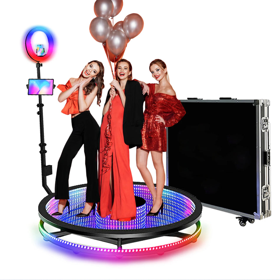 360 Valokuvauskoju With 80cm LED Karkaistu Lasi Automaattinen Kierto