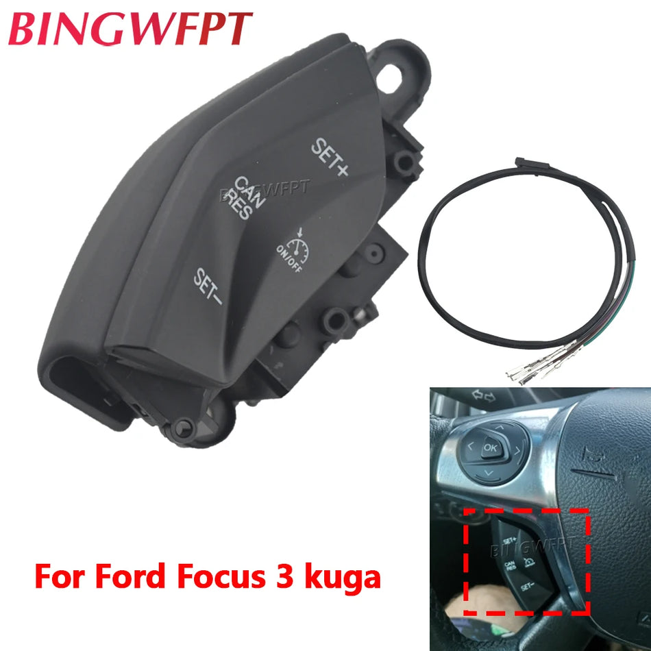 Kit de interruptor de control de crucero para Ford Focus 3 (2012-2014) y Kuga (2012-2015)