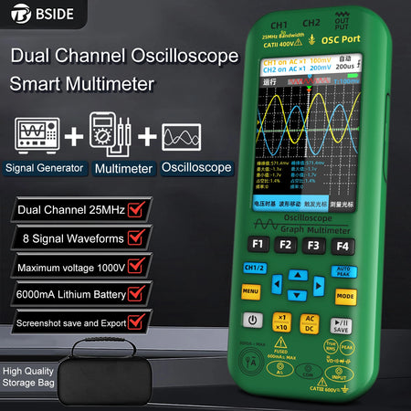 BSIDE O7 O9 Handheld Oscilloscope Multimeter &ndash; 3IN1