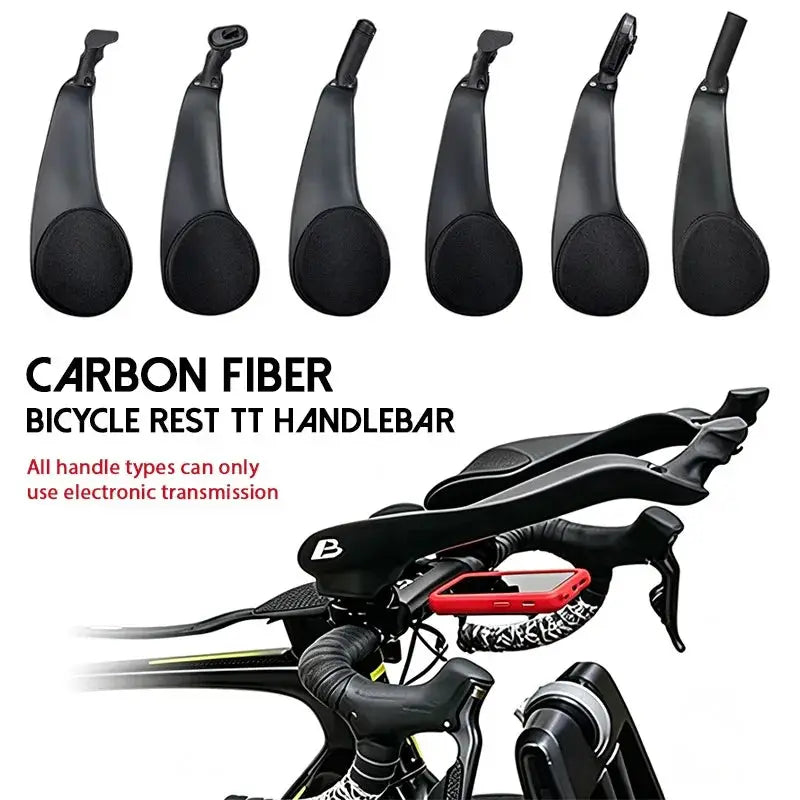 BALUGOE Carbon Bicycle Rest TT Handlebar Electronic Transmission Bike Handle Extension Triathlon Time Trial Cycling Parts by InterCyprus Trading Ltd