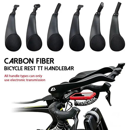 BALUGOE Carbon Bicycle Rest TT Handlebar Electronic Transmission Bike Handle Extension Triathlon Time Trial Cycling Parts by InterCyprus Trading Ltd