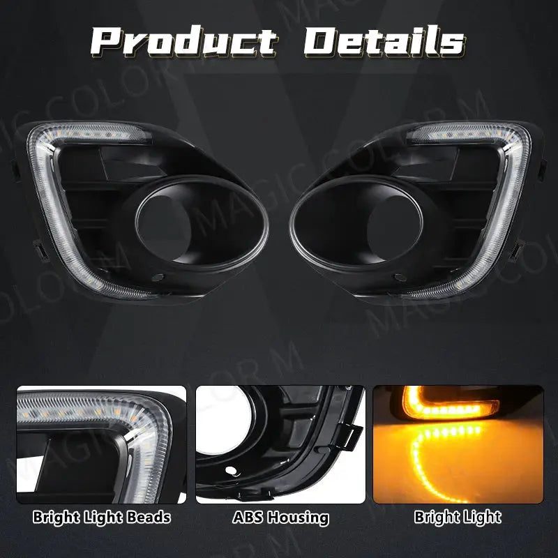 DRL For Mitsubishi Lancer 2015 2016 2017 LED Daytime Running Light Turn Signal Daylight Waterproof Fog Head Lamp Car Accessories by InterCyprus Trading Ltd